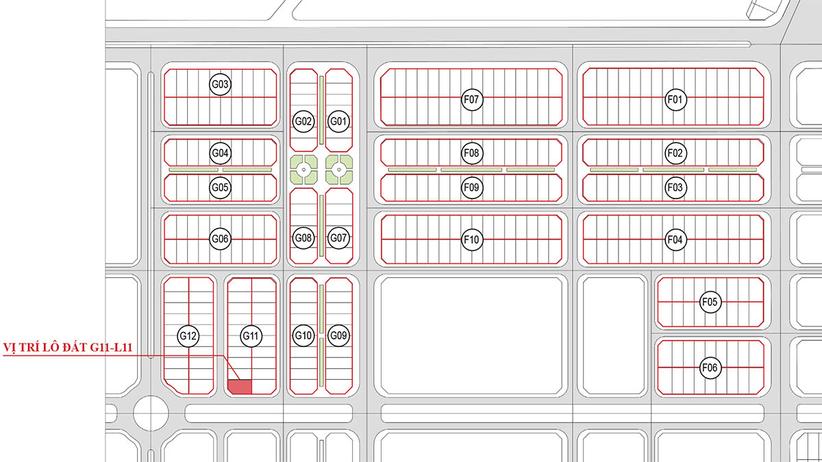 Vị trí lô đất G11 khu An Quý Villa