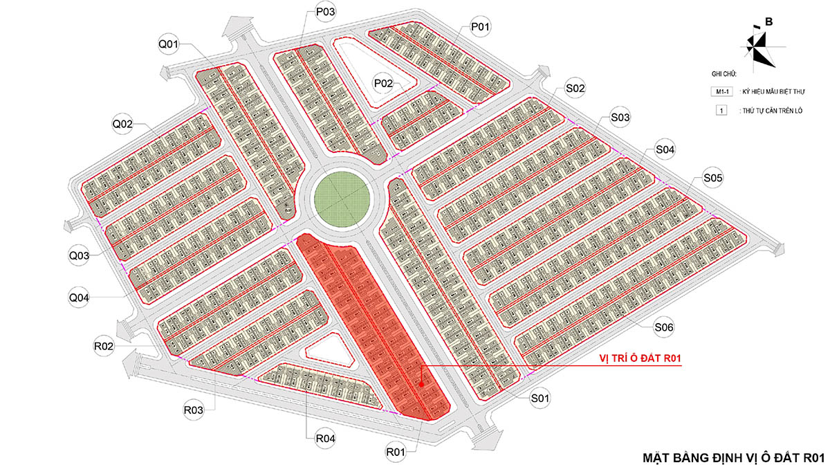Vị trí ô đất R01 Solasta Mansion
