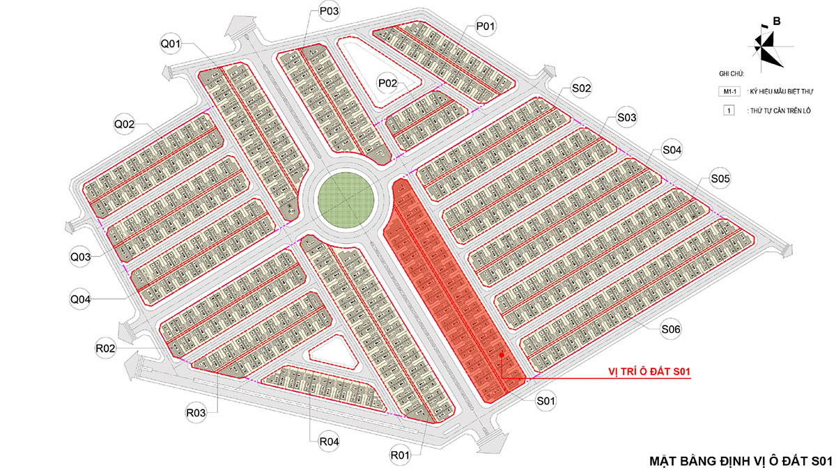 Vị trí ô đất S01 Solasta Mansion