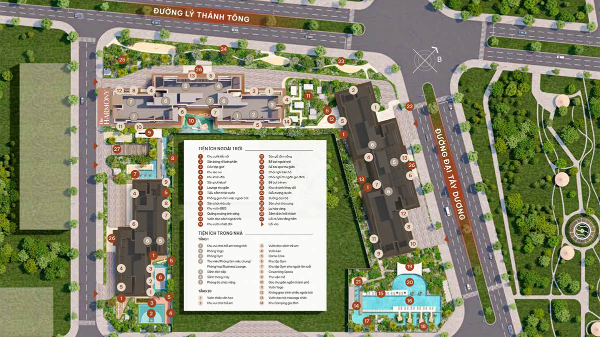 Vị trí tòa Harmony (L2) Masteri Lakeside