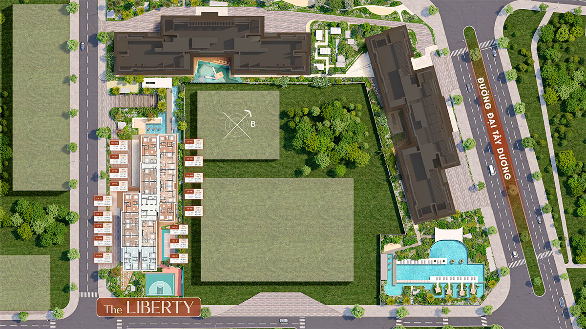 Vị trí tòa Liberty (L1) Masteri Lakeside