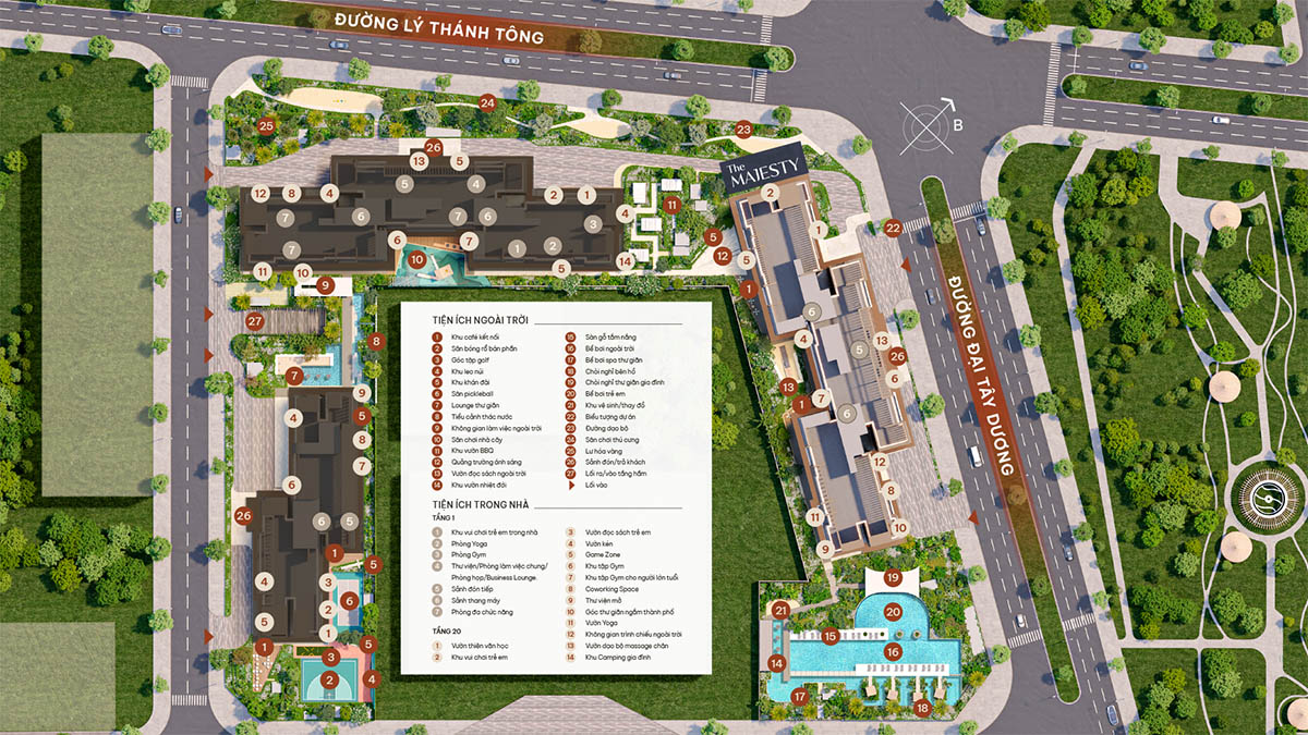 Vị trí tòa Majesty (L3) Masteri Lakeside