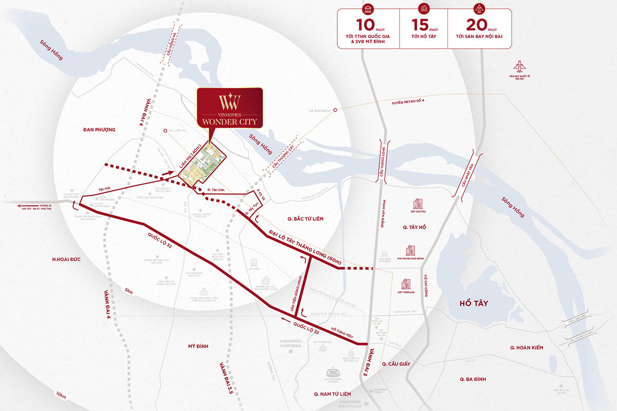 Vị trí Vinhomes Wonder City trên bản đồ