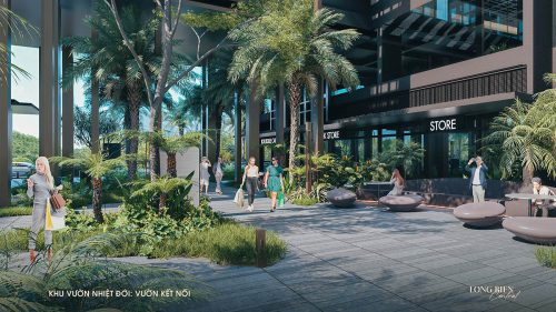 Vườn kết nối trong Khu vườn nhiệt đới của Long Biên Central (3D)